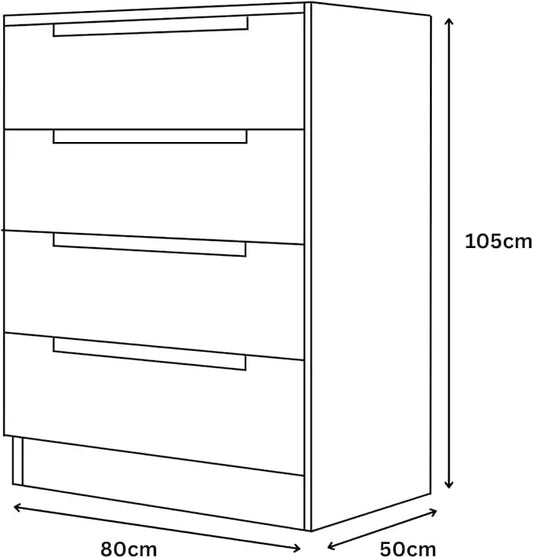 Astoria 4 Drawers Chest Gray
