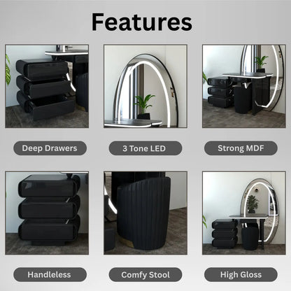 Denver Dressing Table Black