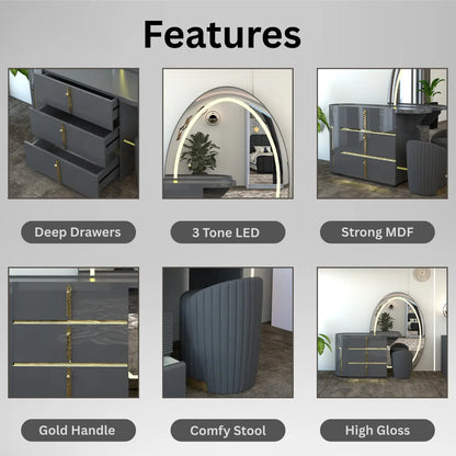 Celeste Dressing Table DarkGray