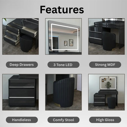 Atlanta Dressing Table Black