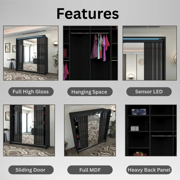 Lincoln-Sliding-Door-Wardrobe Black