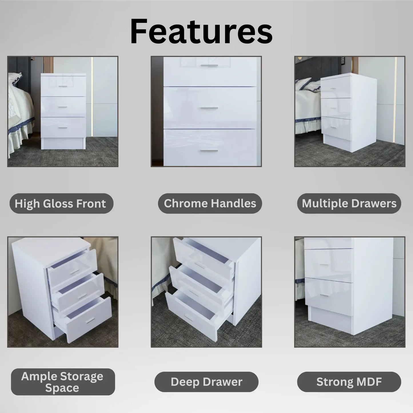 Halo Bedside White