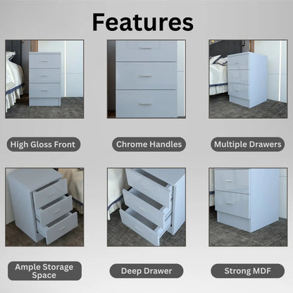 Halo Bedside Gray