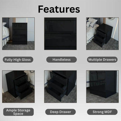 Opal Bedside Black