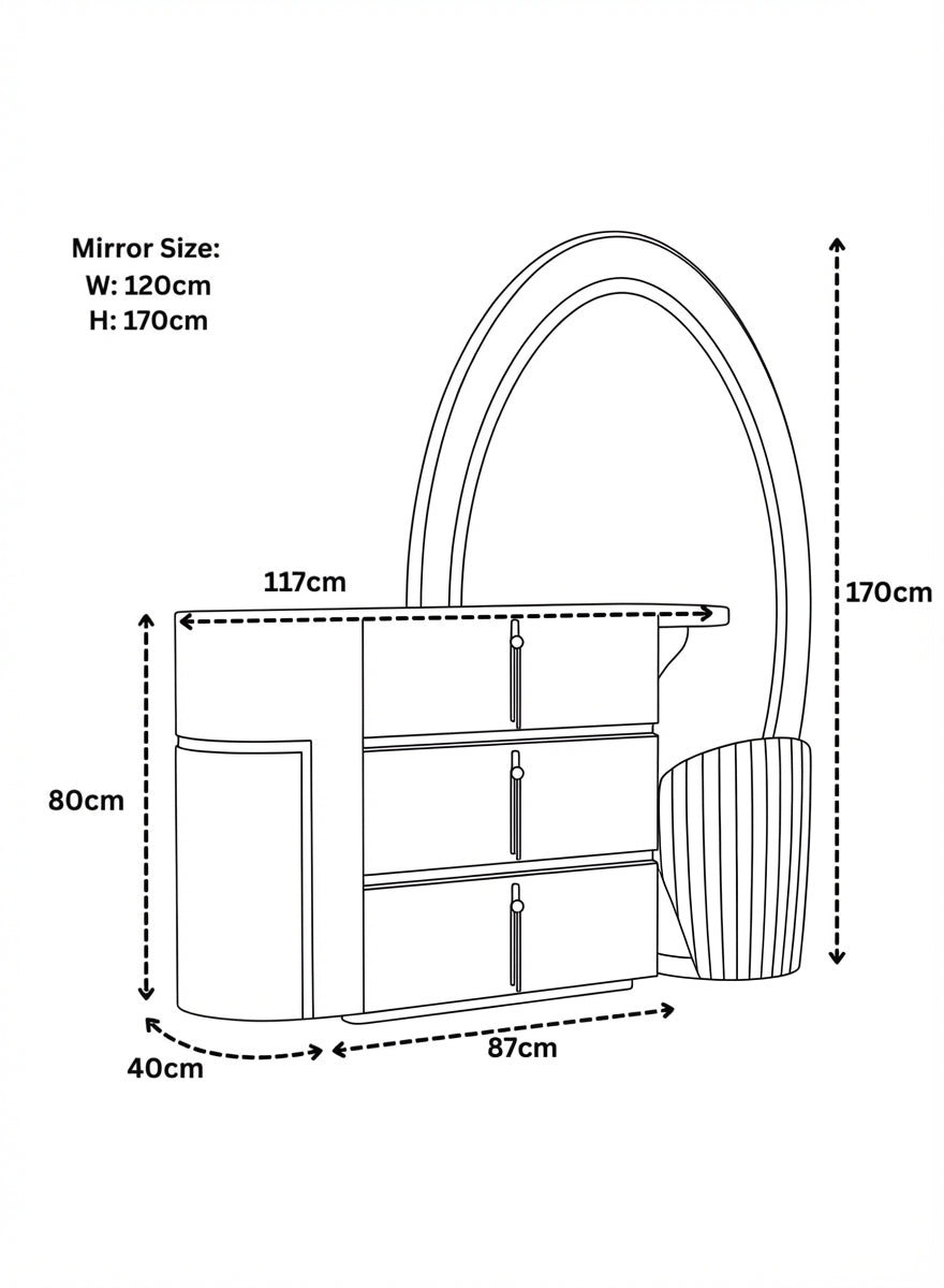 Celeste Dressing Table DarkGray