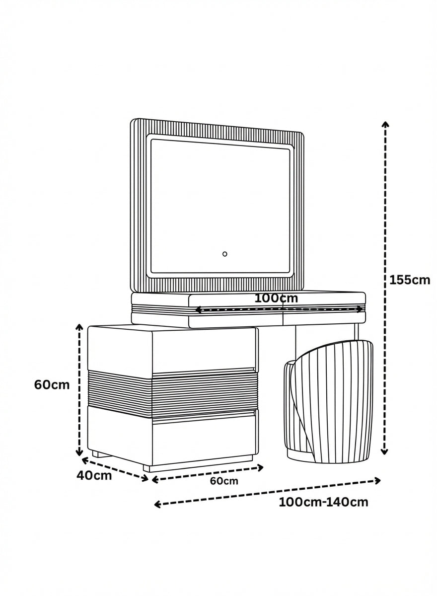 Atlanta Dressing Table Gray