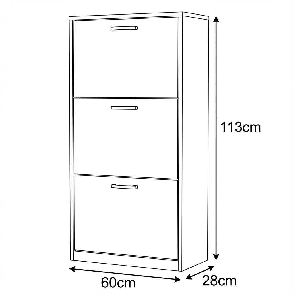 Solace 3 Tier Shoe Rack  DarkGray