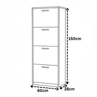 Solace 4 Tier Shoe Rack White